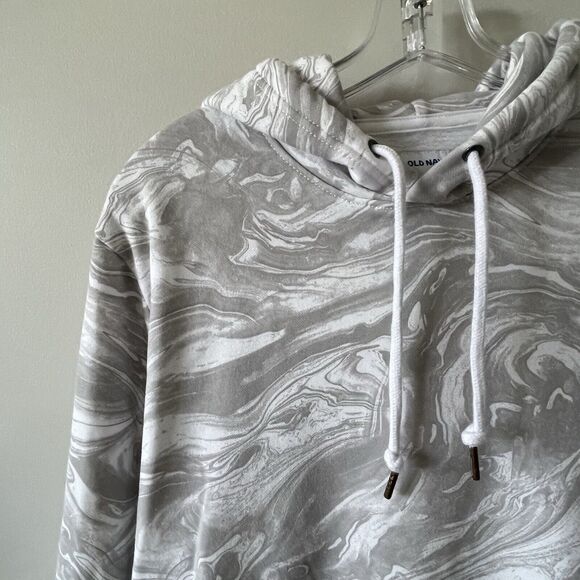 Old Navy Large Hooded Sweatshirt Hoodie Unisex Classic Marble Crosso Athleisure - Picture 5 of 7